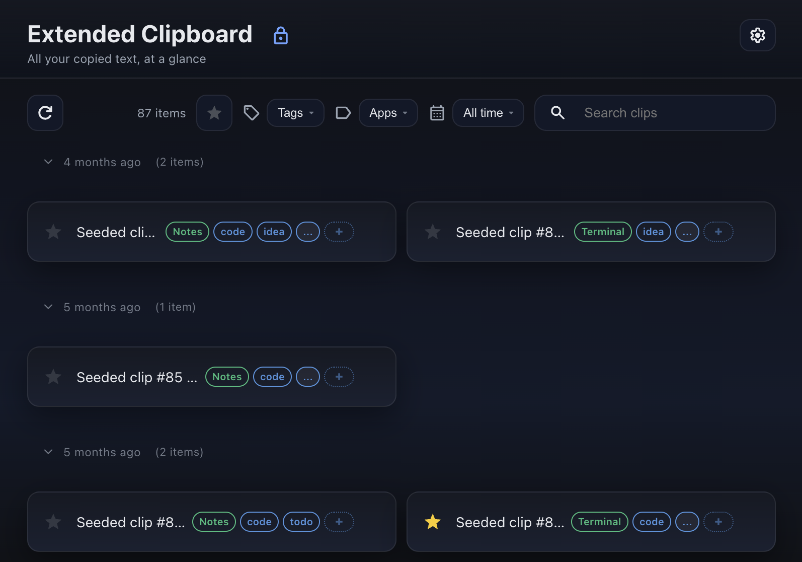 Extended Clipboard App